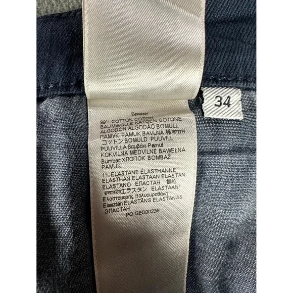 7 For All Mankind Pants Mens 34x32 Blue Slimmy Stretch Quiet Luxury Minimalist - Picture 11 of 11